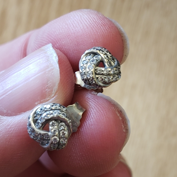 Pandora Jewelry - Pandora Sparking Love Knots Earrings